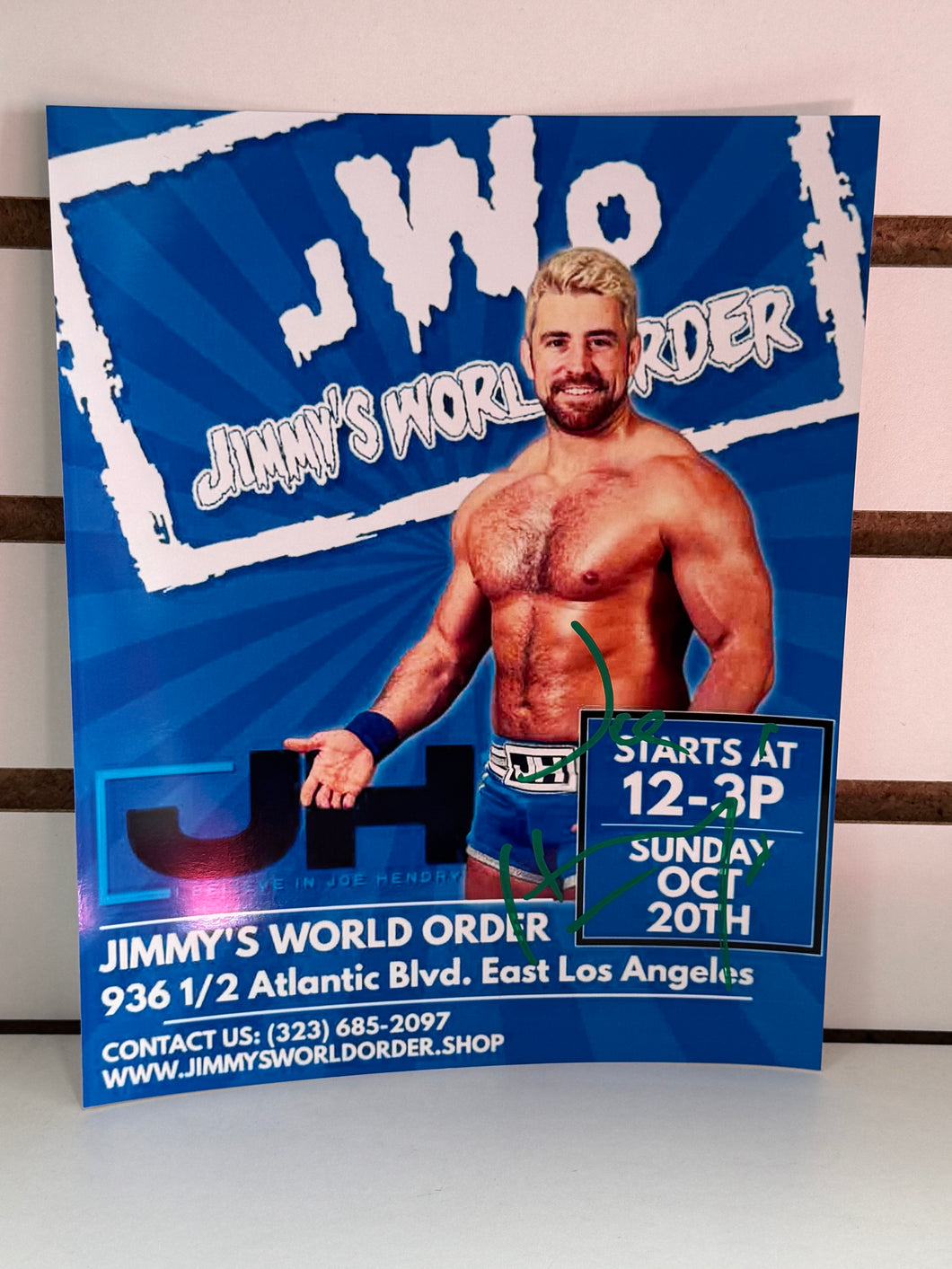 Joe Hendry Autographed 8x10 w/ Toploader
