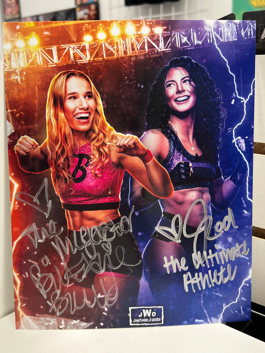 Brittnie Brooks & J-Rod Autographed 8x10 w/ Toploader