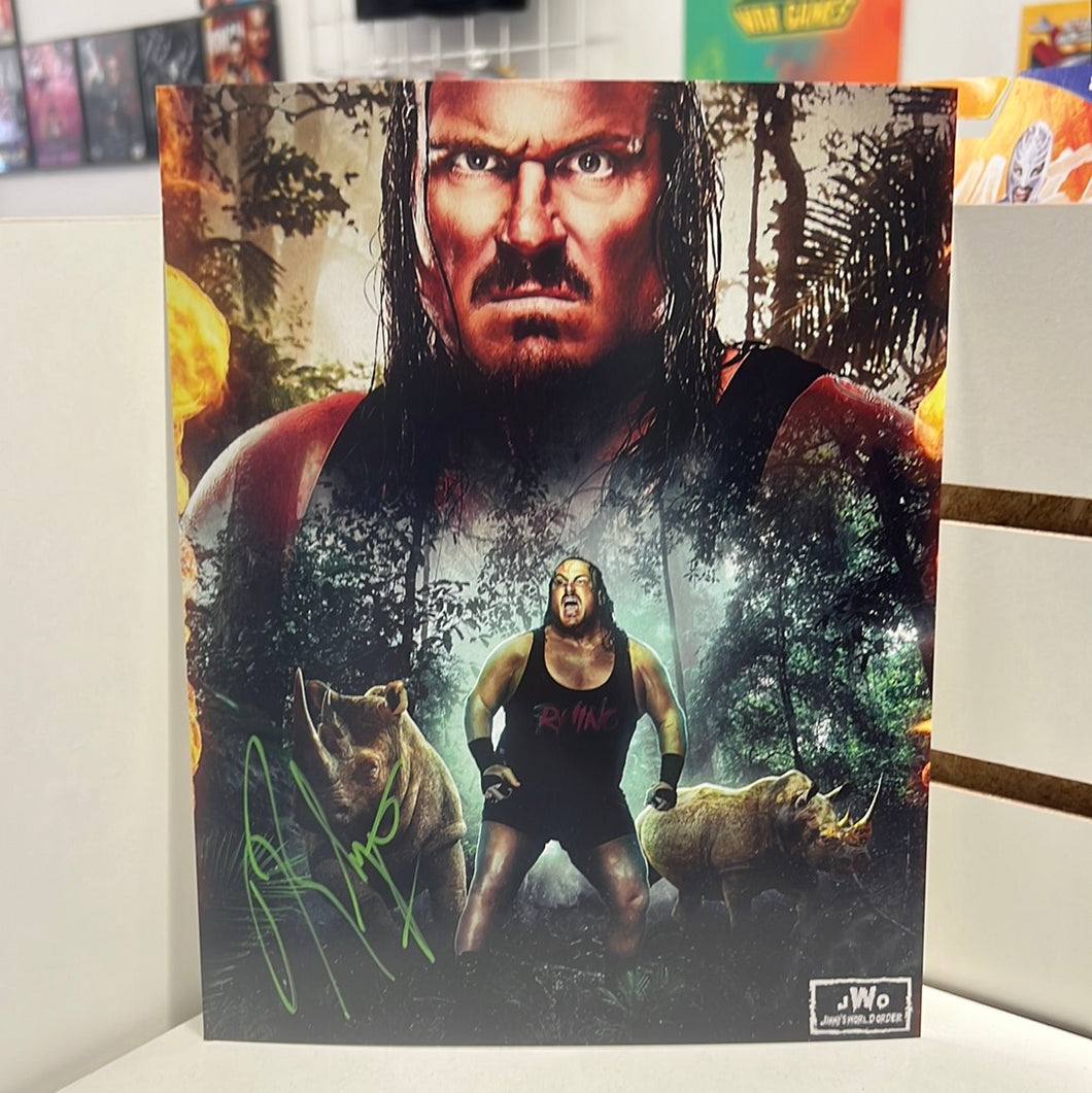 Rhyno Autographed 8x10 W/ Toploader