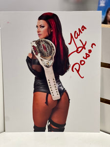 Tara TNA Woman Champion Autographed 8x10 w/ Toploader