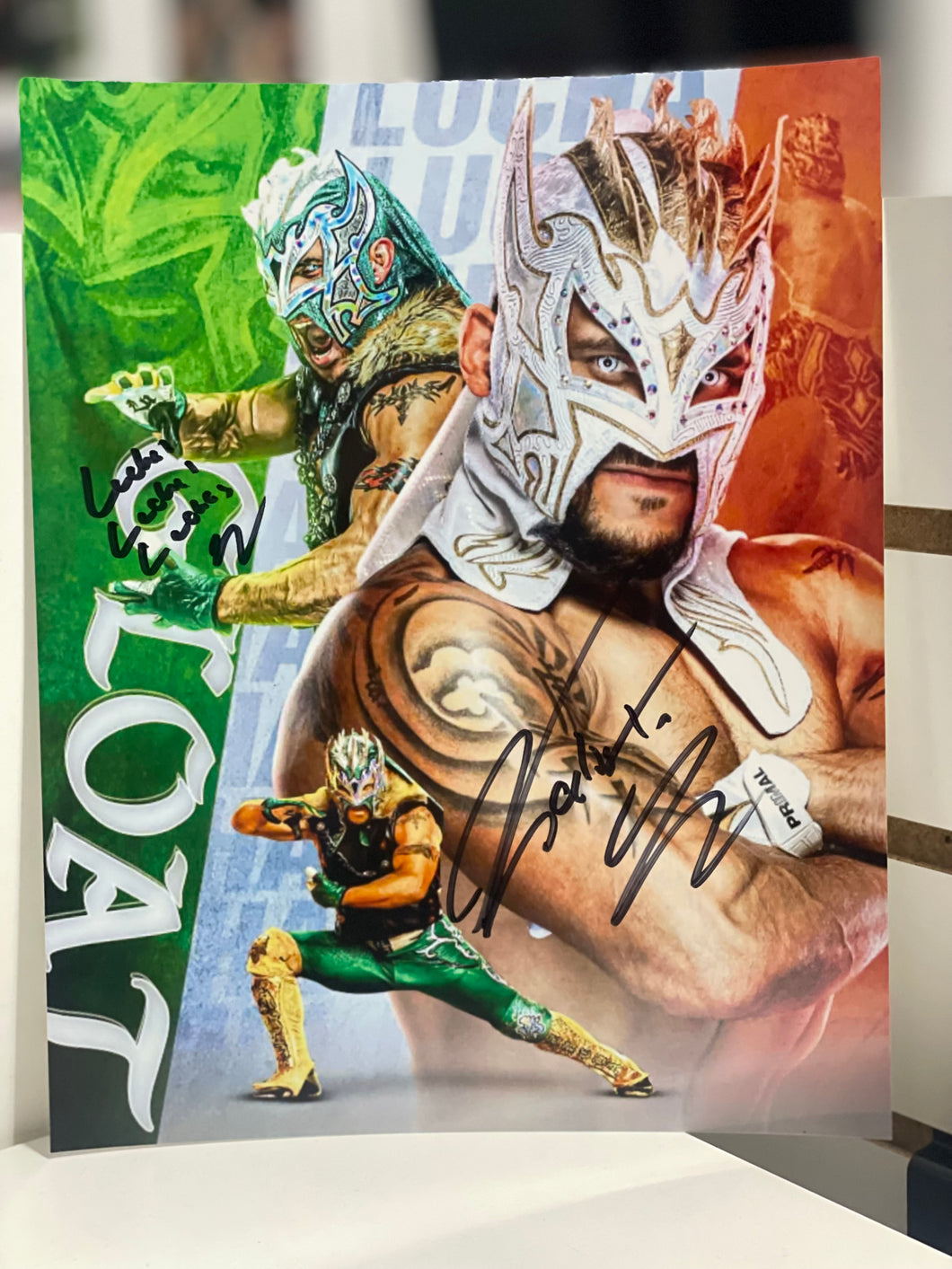 Kalisto Autographed 8x10 W/ Toploader