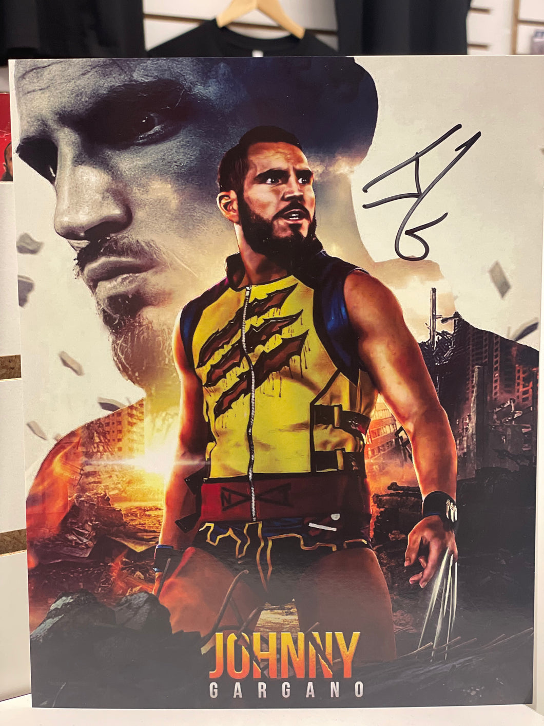 Johnny Gargano Autographed 8x10 with Toploader