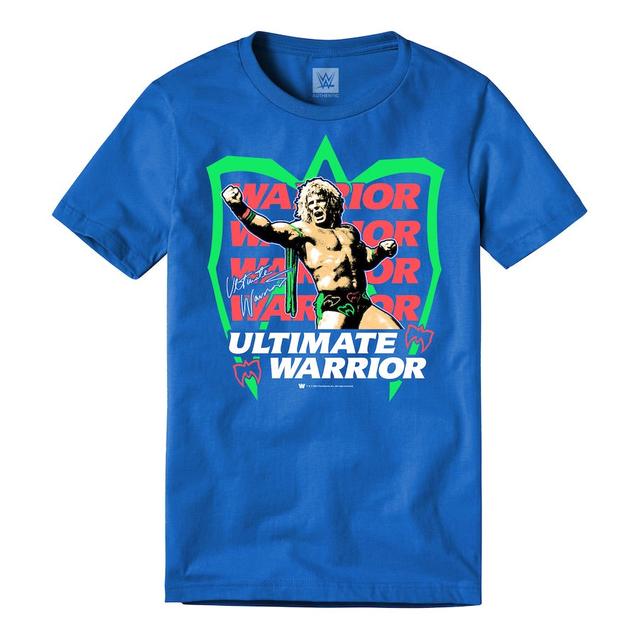 WWE the Ultimate Warrior Neon Collection T-Shirt ( Blue)