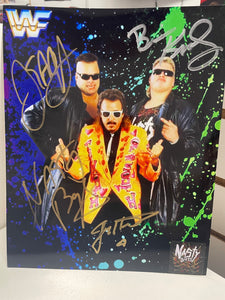 The Nasty Boys & Jimmy Hart Autographed 8x10 with Toploader