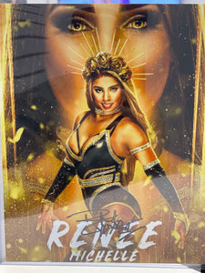 Autographed 8x10 Renee Michelle with toploader