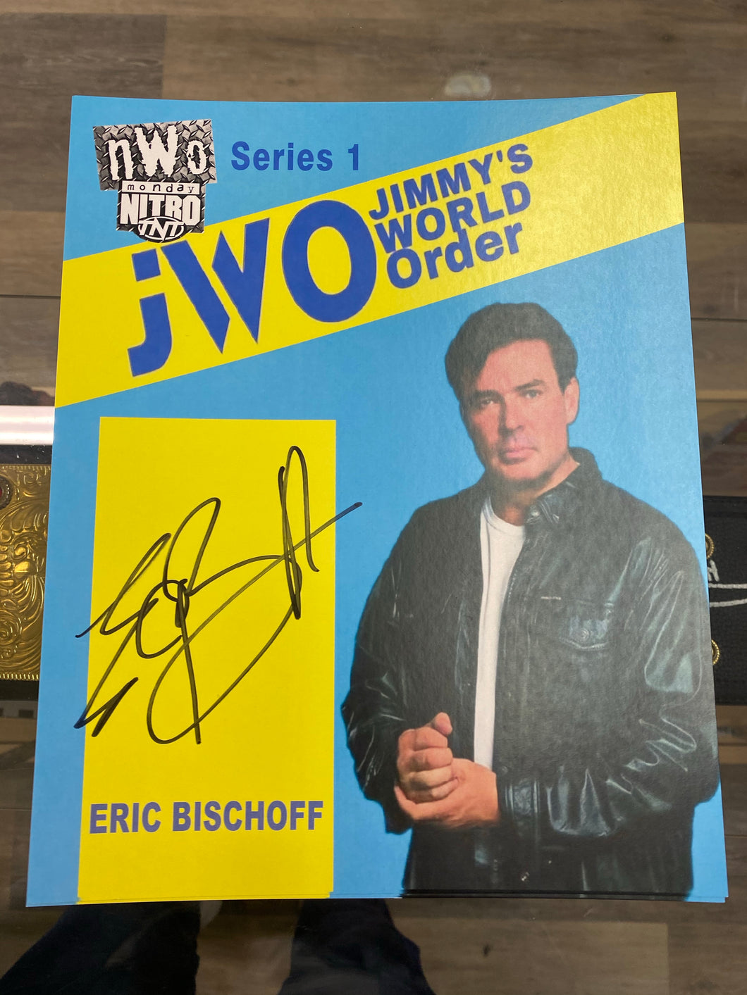 Eric Bischoff Autographed 8x10 with Toploader