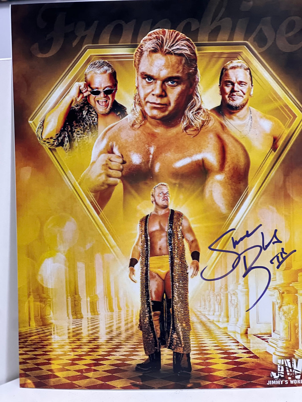 Shane Douglas Autographed 8x10 (Purple Signature) w/ Toploader