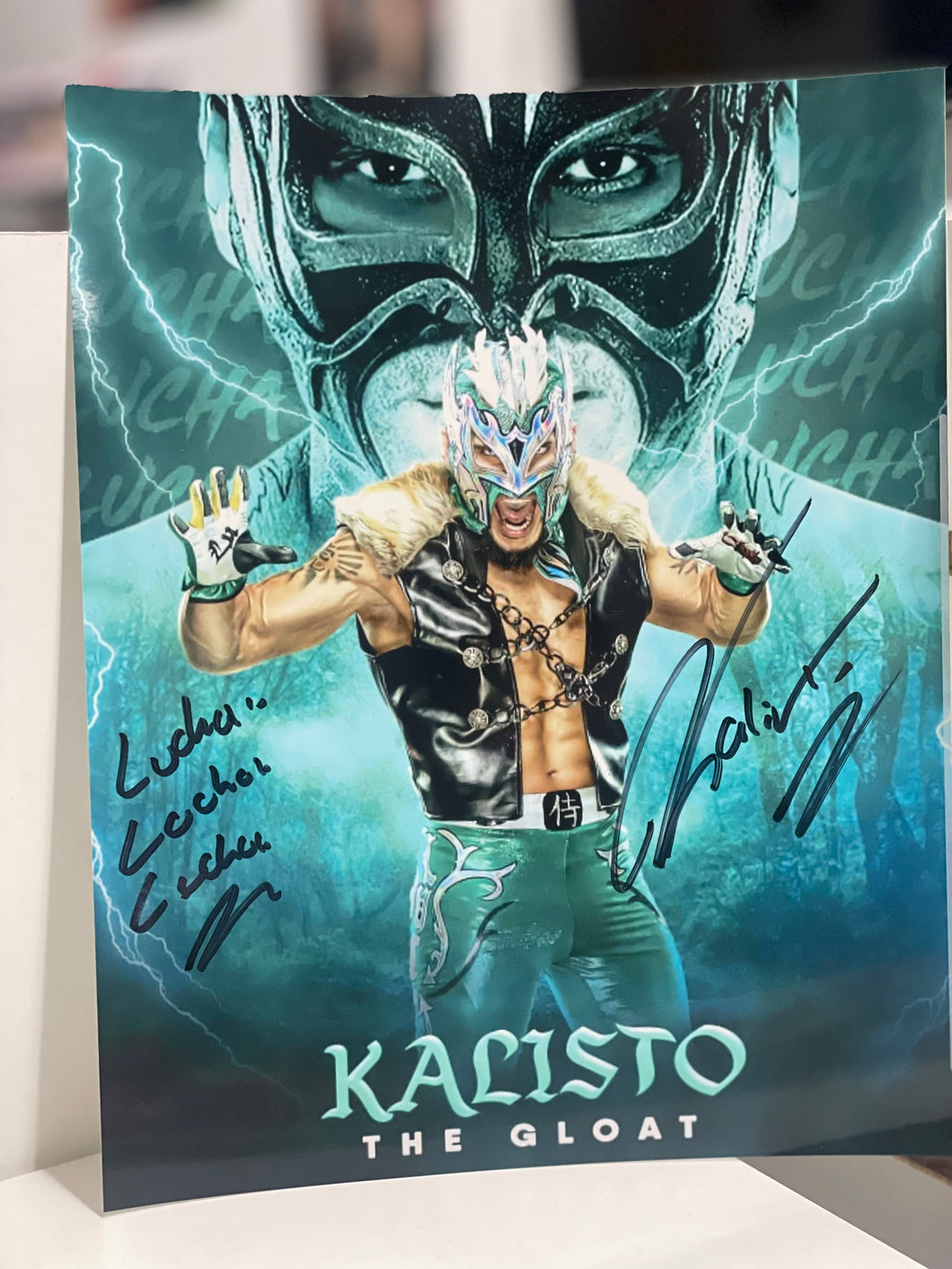Kalisto Autographed 8x10 W/ Toploader