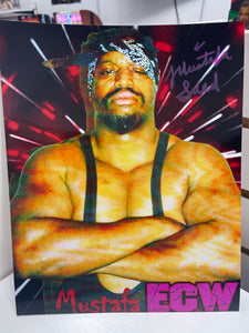 ECW Mustafa Autographed 8x10 with Toploader