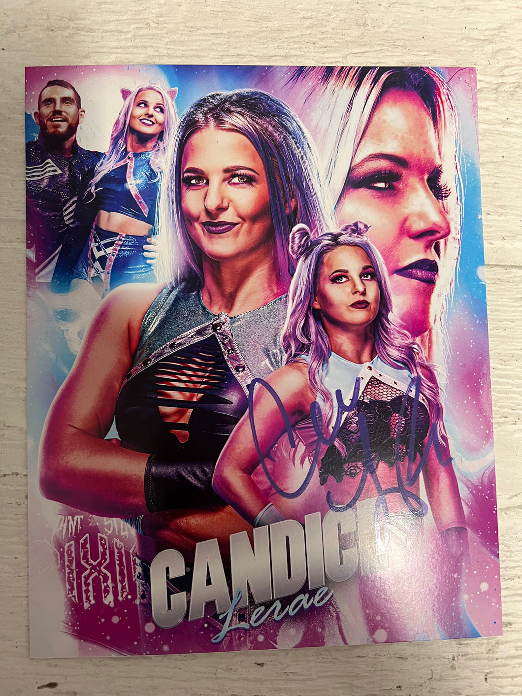 Candice LeRae Autographed 8x10 w/ Toploader