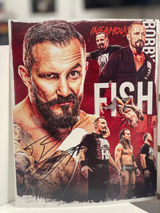 Autographed Bobby Fish  8x10 with Toploader