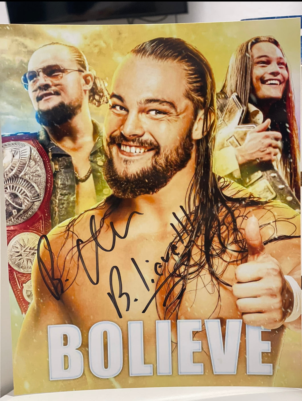 Bo Dallas Autographed 8x10 with Toploader