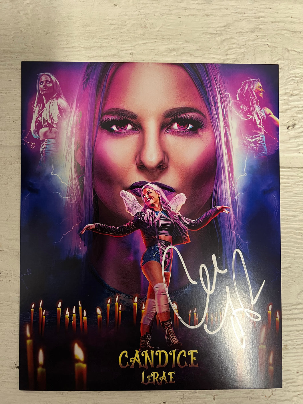 Candice LeRae Autographed 8x10 w Toploader