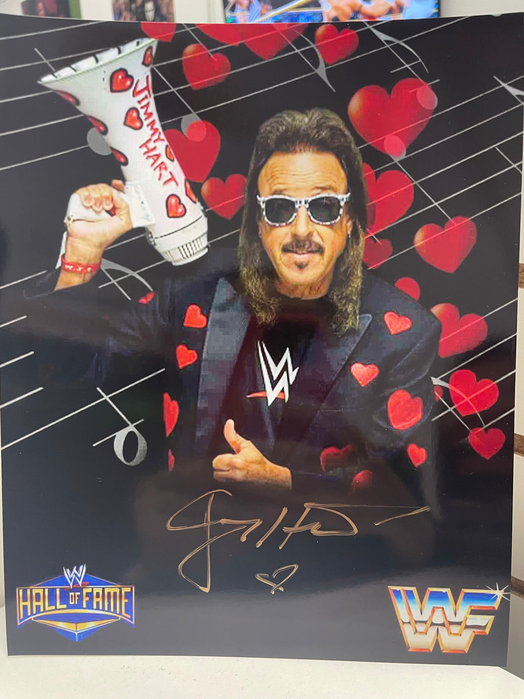 Jimmy Hart Autographed 8x10 with Toploader