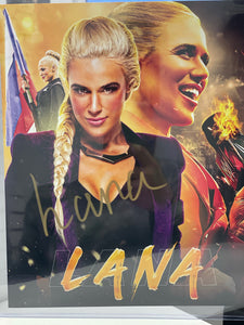 Autographed 8x10 Lana with Toploader